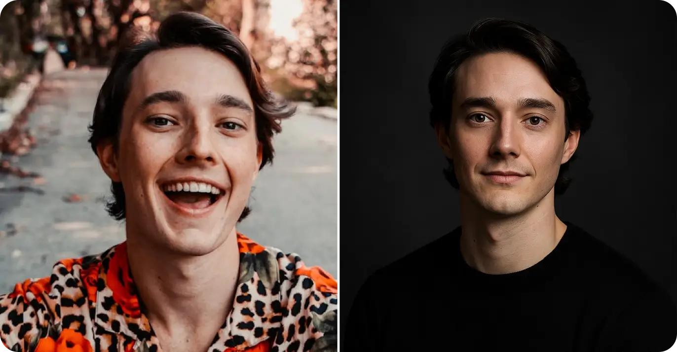 Before and after: Casual knit look
